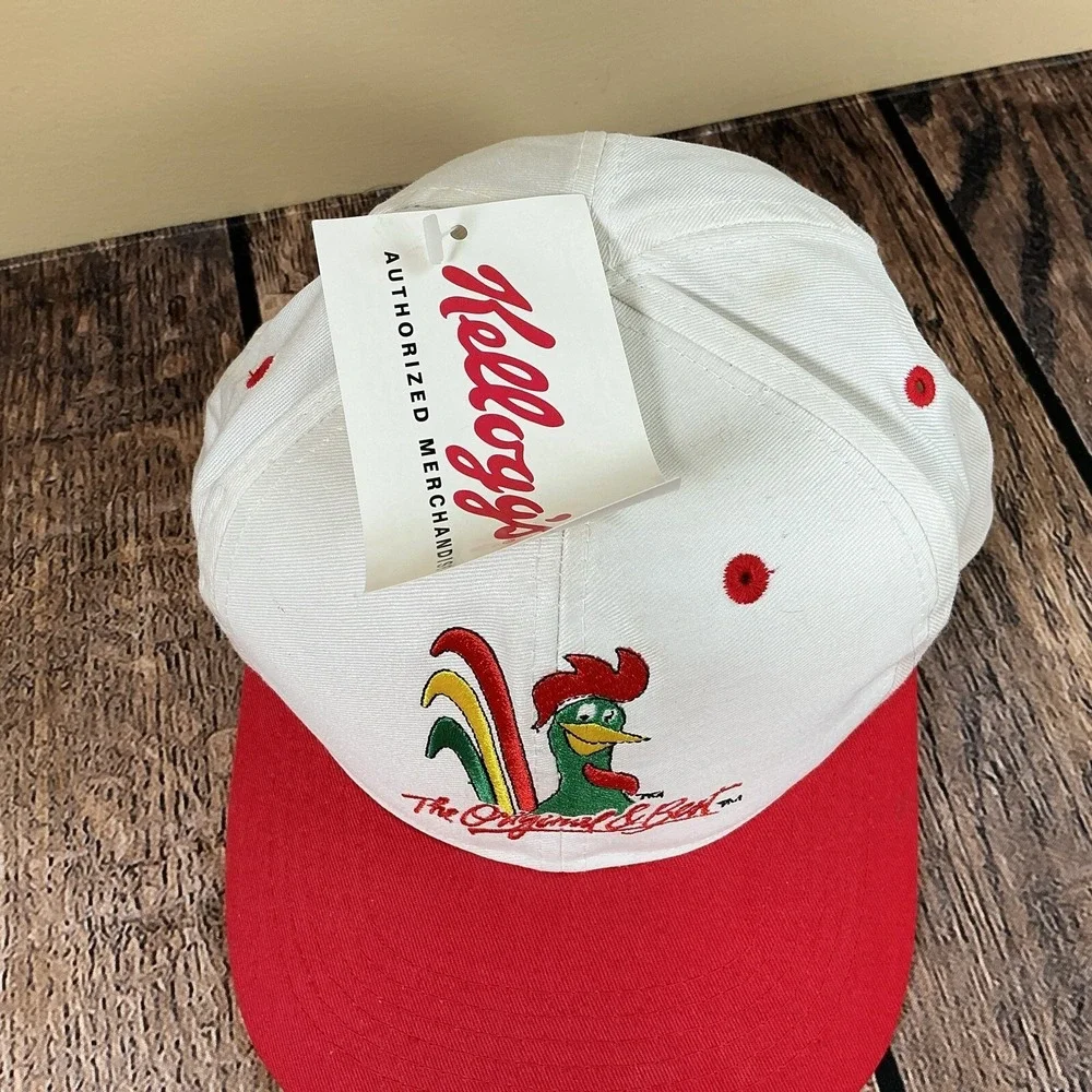 Vintage Kellogg's Corn Flakes Rooster Baseball Cap Hat The Original & Best NWT